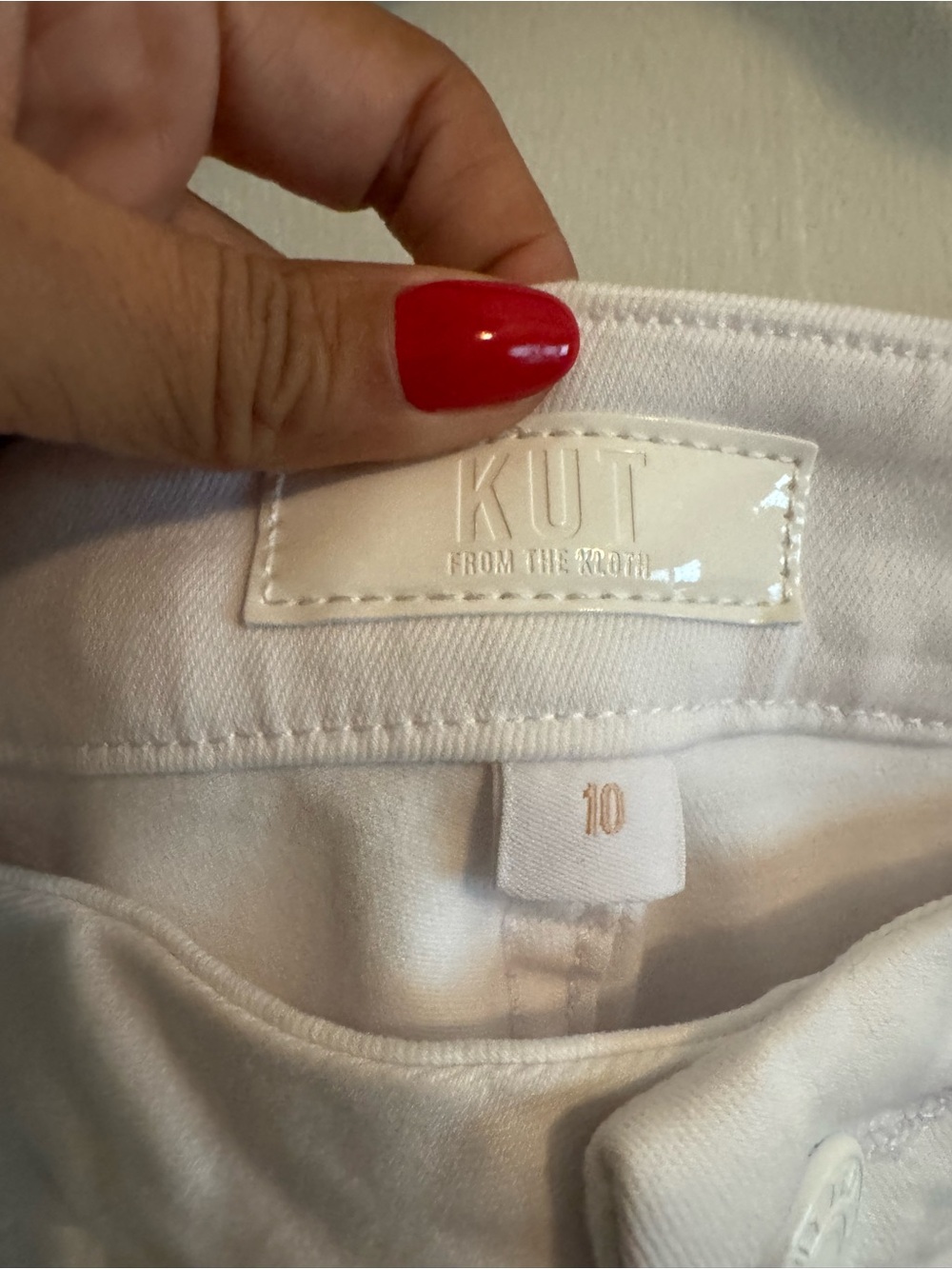 KUT From The Kloth Meg Fab Ab High Rise Wide Leg Jeans White Size 10 NWT - Picture 4 of 6